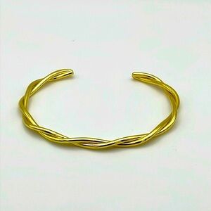 Elegant Gold-Tone Twisted Bracelet
